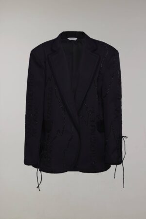 Oversized jacket with hand embroidery "adras naqshti"